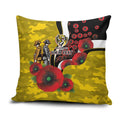 Richmond Tigers ANZAC Personalised Pillow Cover Lest We Forget Poppy Camo
