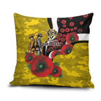 Richmond Tigers ANZAC Personalised Pillow Cover Lest We Forget Poppy Camo
