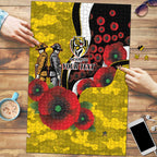 Richmond Tigers ANZAC Personalised Puzzle Lest We Forget Poppy Camo
