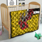 Richmond Tigers ANZAC Personalised Quilt Lest We Forget Poppy Camo