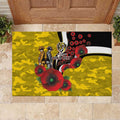 Richmond Tigers ANZAC Personalised Rubber Doormat Lest We Forget Poppy Camo