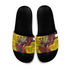 Richmond Tigers ANZAC Personalised Slide Sandals Lest We Forget Poppy Camo