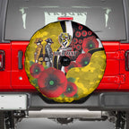 Richmond Tigers ANZAC Personalised Spare Tire Cover Lest We Forget Poppy Camo