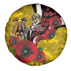 Richmond Tigers ANZAC Personalised Spare Tire Cover Lest We Forget Poppy Camo