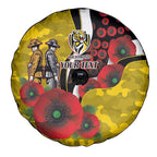 Richmond Tigers ANZAC Personalised Spare Tire Cover Lest We Forget Poppy Camo