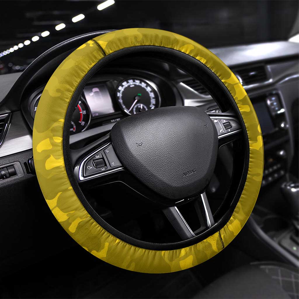 Richmond Tigers ANZAC Steering Wheel Cover Lest We Forget Poppy Camo