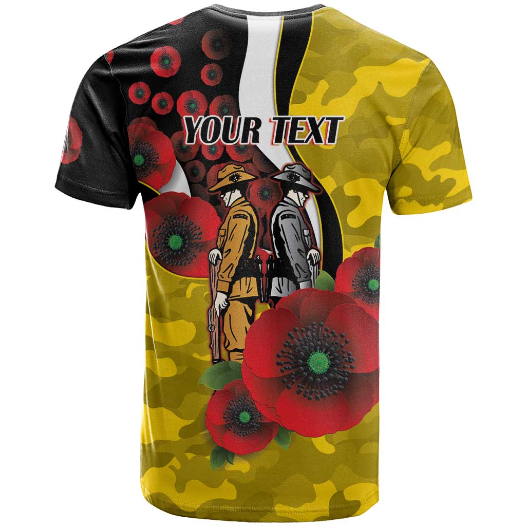 Richmond Tigers ANZAC Personalised T Shirt Lest We Forget Poppy Camo