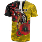 Richmond Tigers ANZAC Personalised T Shirt Lest We Forget Poppy Camo