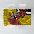 Richmond Tigers ANZAC Personalised Tablecloth Lest We Forget Poppy Camo