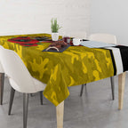 Richmond Tigers ANZAC Personalised Tablecloth Lest We Forget Poppy Camo