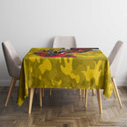 Richmond Tigers ANZAC Personalised Tablecloth Lest We Forget Poppy Camo