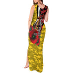 Richmond Tigers ANZAC Personalised Tank Maxi Dress Lest We Forget Poppy Camo