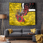Richmond Tigers ANZAC Personalised Tapestry Lest We Forget Poppy Camo