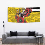 Richmond Tigers ANZAC Personalised Tapestry Lest We Forget Poppy Camo