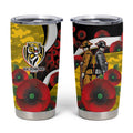 Richmond Tigers ANZAC Personalised Tumbler Cup Lest We Forget Poppy Camo