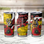 Richmond Tigers ANZAC Personalised Tumbler Cup Lest We Forget Poppy Camo