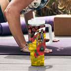 Richmond Tigers ANZAC Personalised Tumbler With Handle Lest We Forget Poppy Camo
