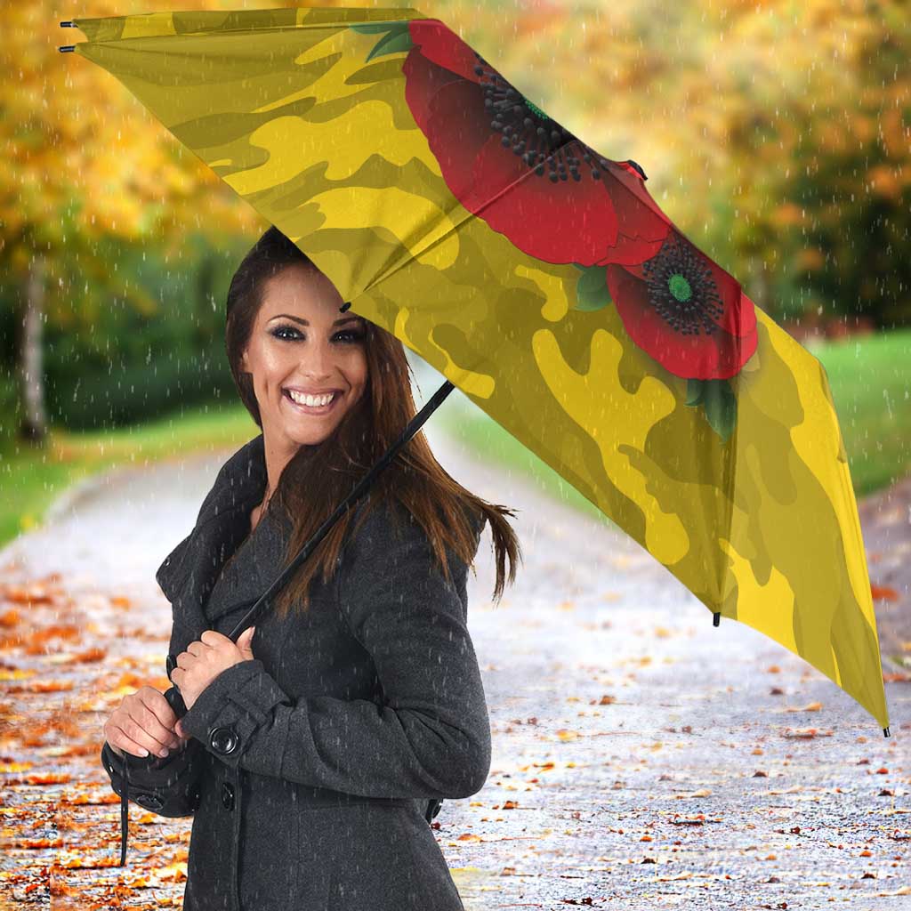 Richmond Tigers ANZAC Personalised Umbrella Lest We Forget Poppy Camo