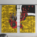 Richmond Tigers ANZAC Personalised Window Curtain Lest We Forget Poppy Camo