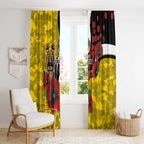 Richmond Tigers ANZAC Personalised Window Curtain Lest We Forget Poppy Camo