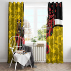 Richmond Tigers ANZAC Personalised Window Curtain Lest We Forget Poppy Camo