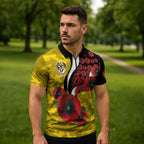 Richmond Tigers ANZAC Personalised Zipper Polo Shirt Lest We Forget Poppy Camo