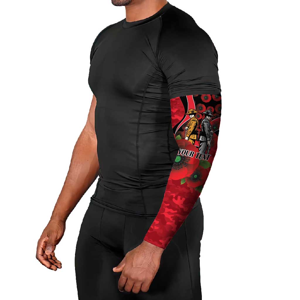 St Saints ANZAC Personalised Arm Sleeves Lest We Forget Poppy Camo