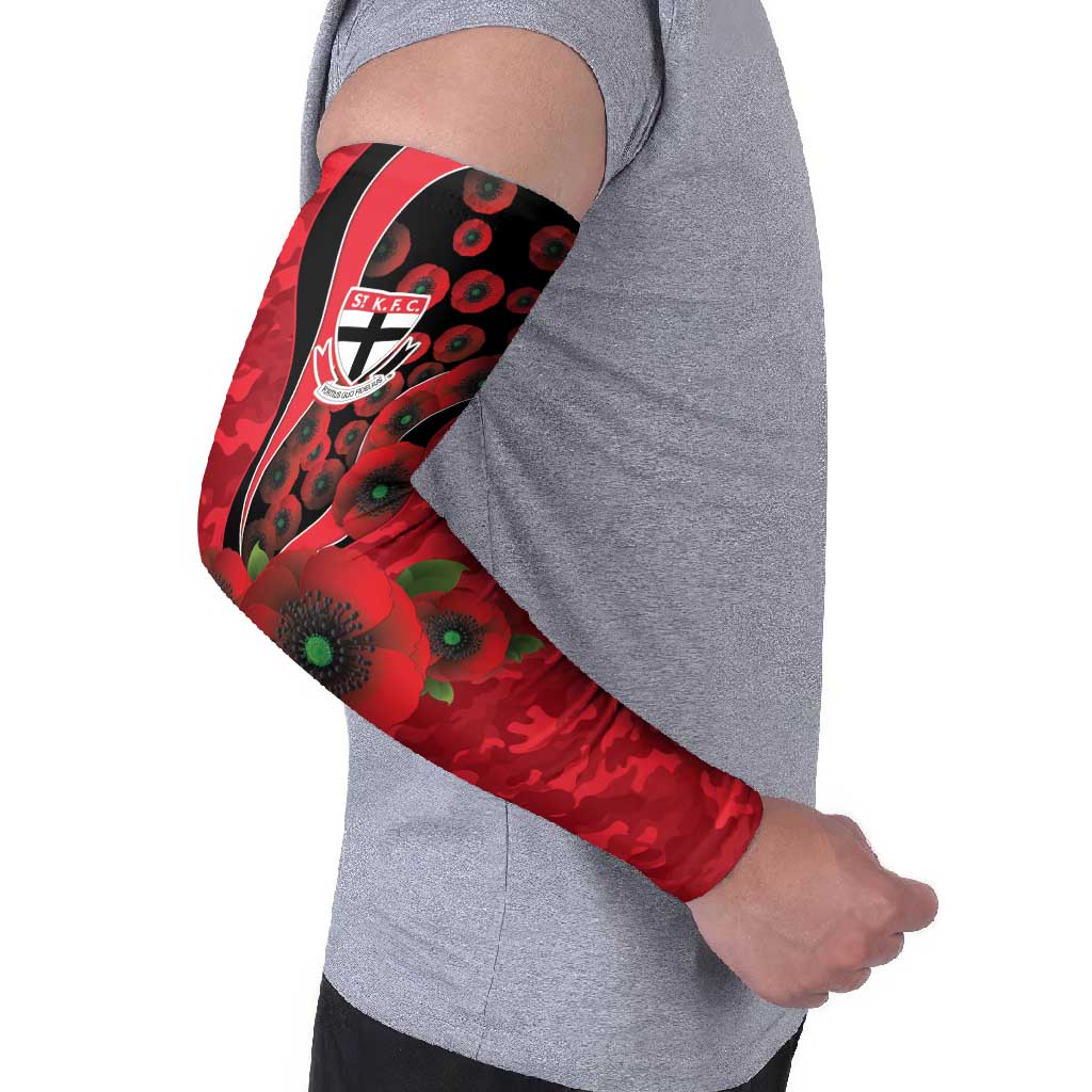 St Saints ANZAC Personalised Arm Sleeves Lest We Forget Poppy Camo