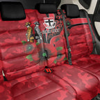 St Saints ANZAC Personalised Back Car Seat Cover Lest We Forget Poppy Camo