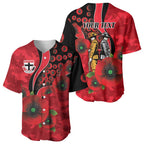 St Saints ANZAC Personalised Baseball Jersey Lest We Forget Poppy Camo