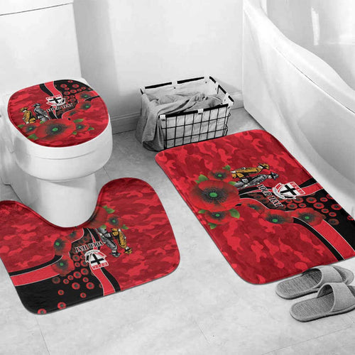St Saints ANZAC Personalised Bathroom Set Lest We Forget Poppy Camo