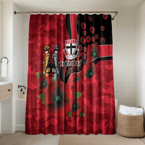 St Saints ANZAC Personalised Bathroom Set Lest We Forget Poppy Camo