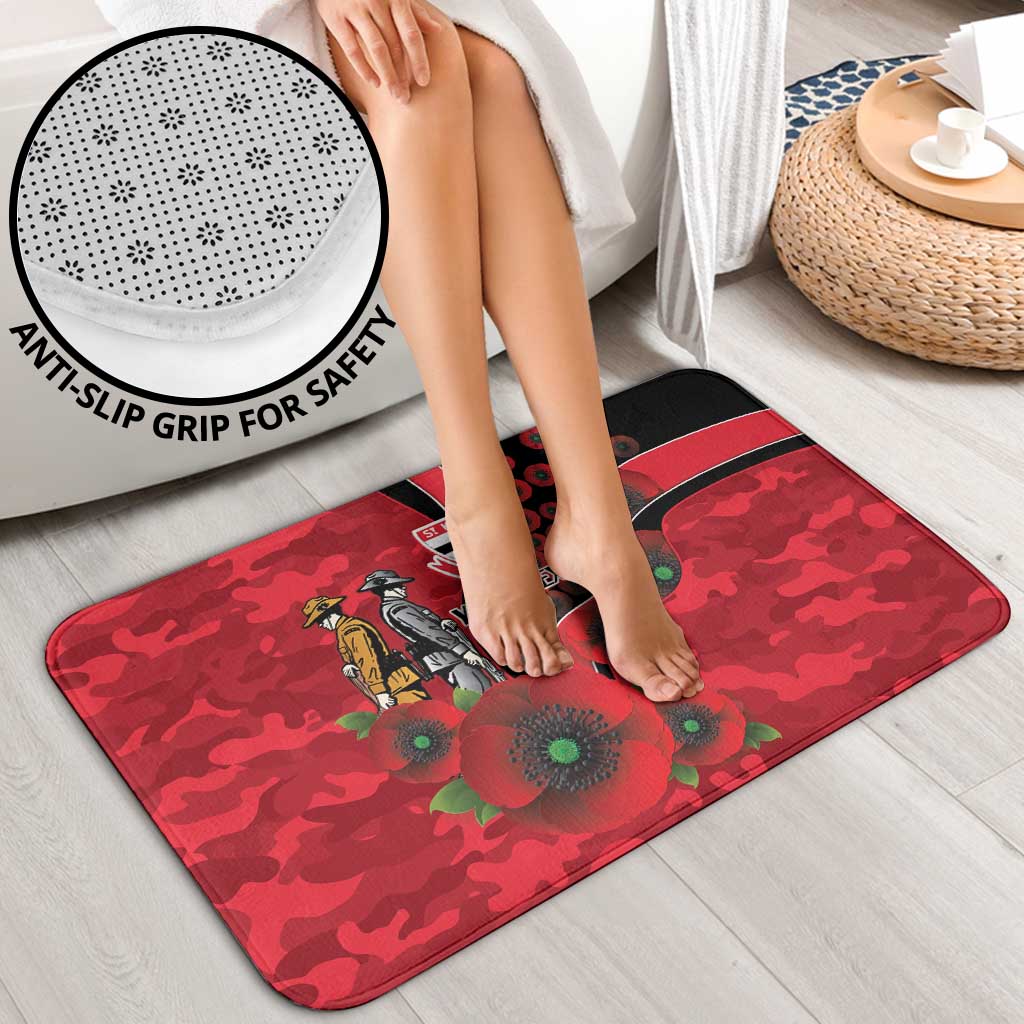 St Saints ANZAC Personalised Bathroom Set Lest We Forget Poppy Camo
