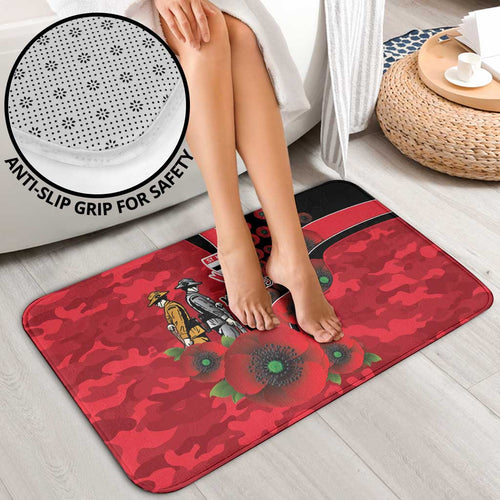 St Saints ANZAC Personalised Bathroom Set Lest We Forget Poppy Camo