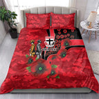 St Saints ANZAC Personalised Bedding Set Lest We Forget Poppy Camo
