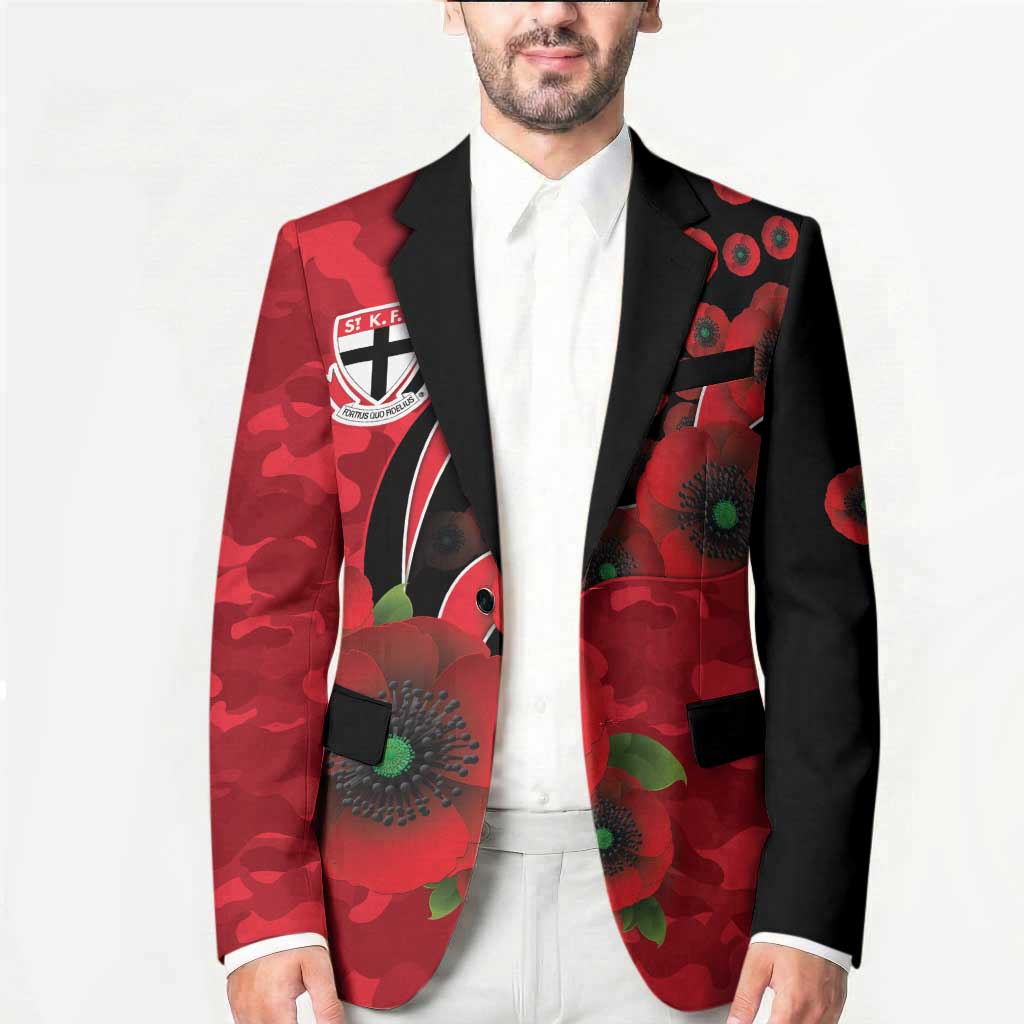 St Saints ANZAC Personalised Blazer Lest We Forget Poppy Camo