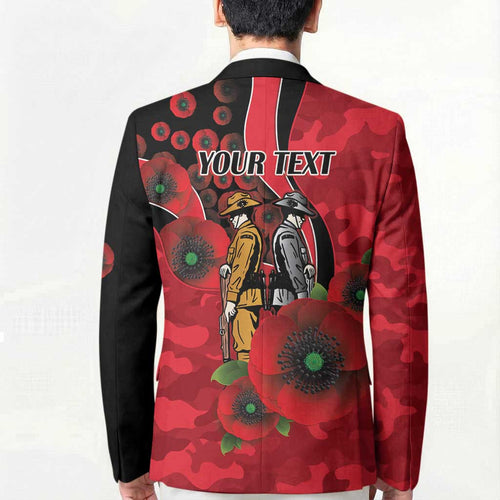 St Saints ANZAC Personalised Blazer Lest We Forget Poppy Camo