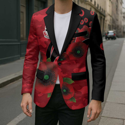 St Saints ANZAC Personalised Blazer Lest We Forget Poppy Camo