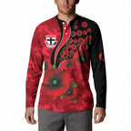 St Saints ANZAC Personalised Button Sweatshirt Lest We Forget Poppy Camo