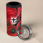 St Saints ANZAC Personalised 4 in 1 Can Cooler Tumbler Lest We Forget Poppy Camo