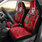 St Saints ANZAC Personalised Car Seat Cover Lest We Forget Poppy Camo