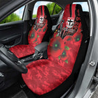 St Saints ANZAC Personalised Car Seat Cover Lest We Forget Poppy Camo