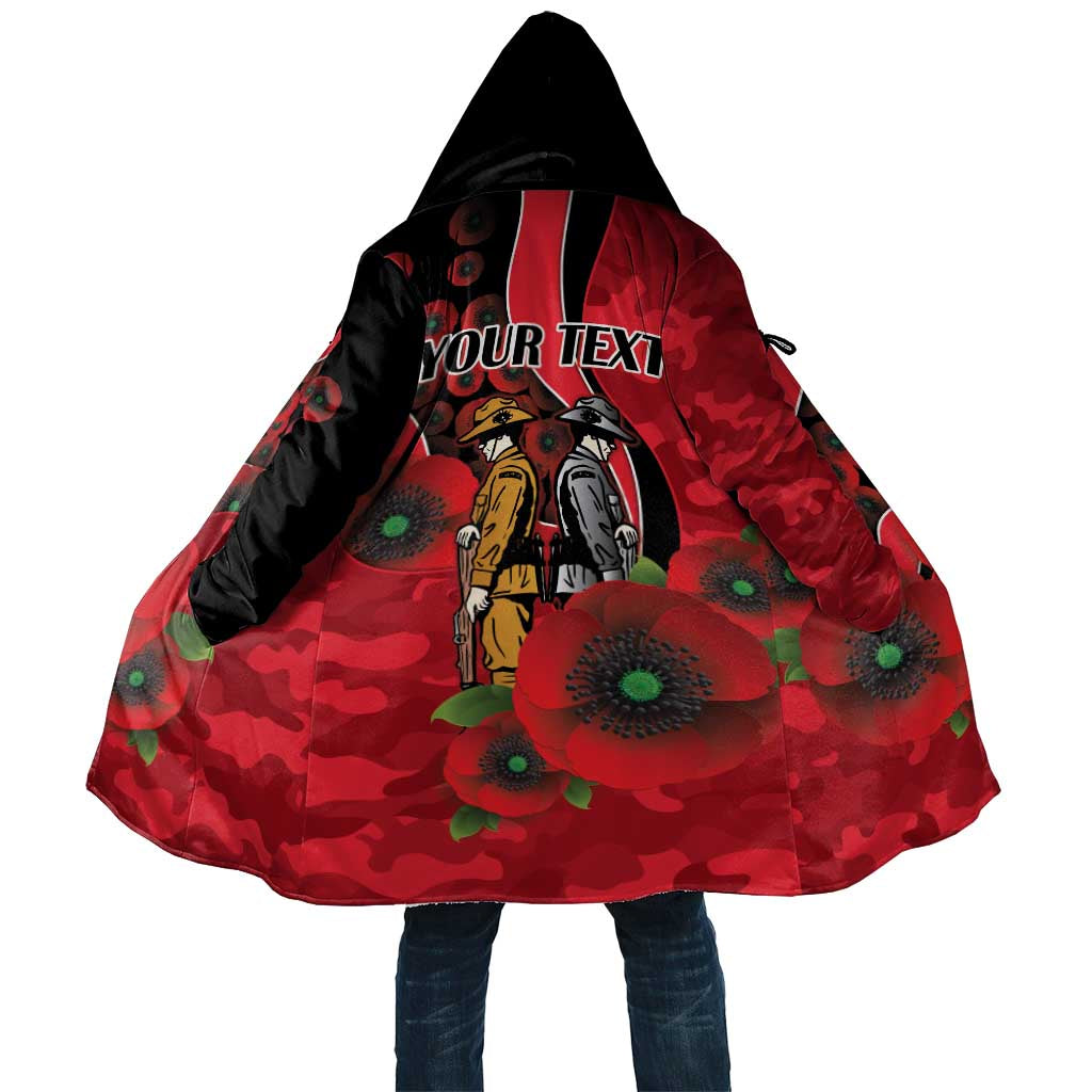 St Saints ANZAC Personalised Cloak Lest We Forget Poppy Camo