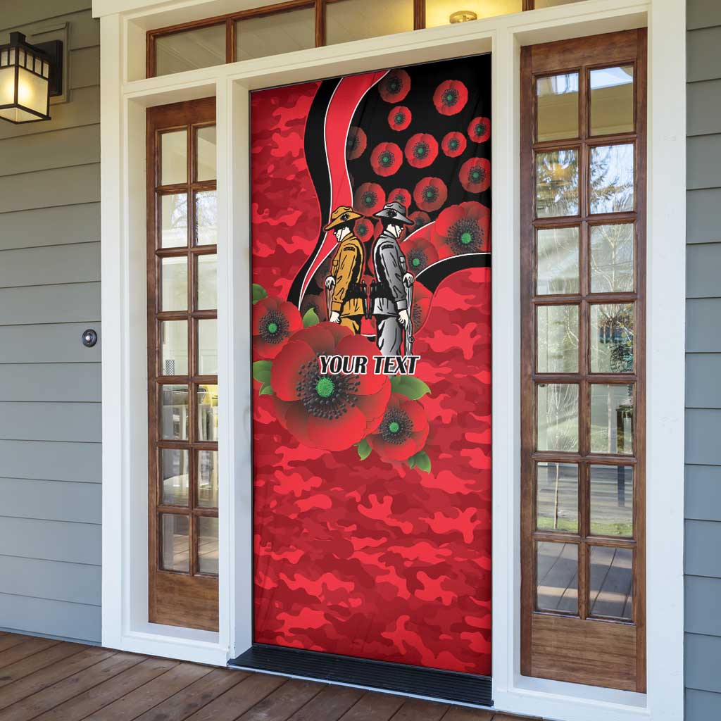 St Saints ANZAC Personalised Door Cover Lest We Forget Poppy Camo