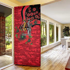 St Saints ANZAC Personalised Door Cover Lest We Forget Poppy Camo