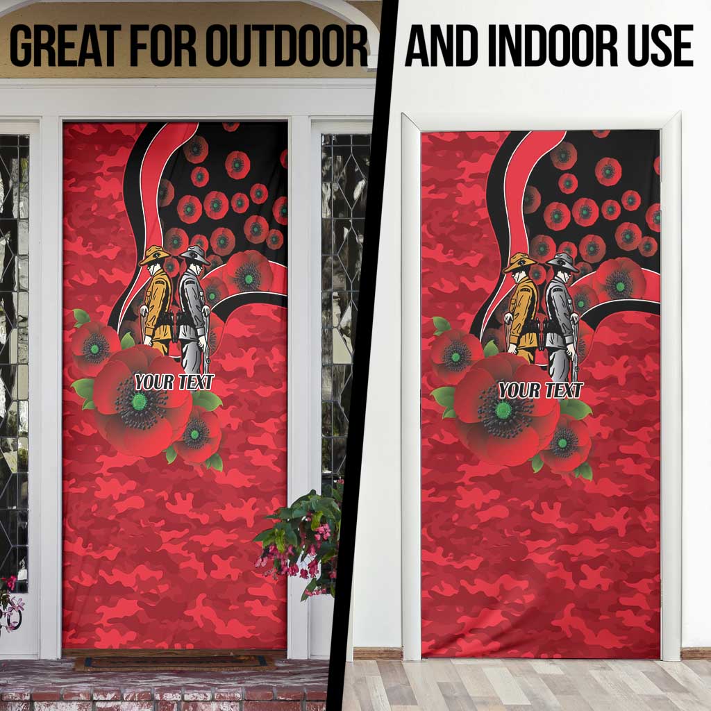 St Saints ANZAC Personalised Door Cover Lest We Forget Poppy Camo