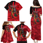St Saints ANZAC Personalised Family Matching Puletasi and Hawaiian Shirt Lest We Forget Poppy Camo