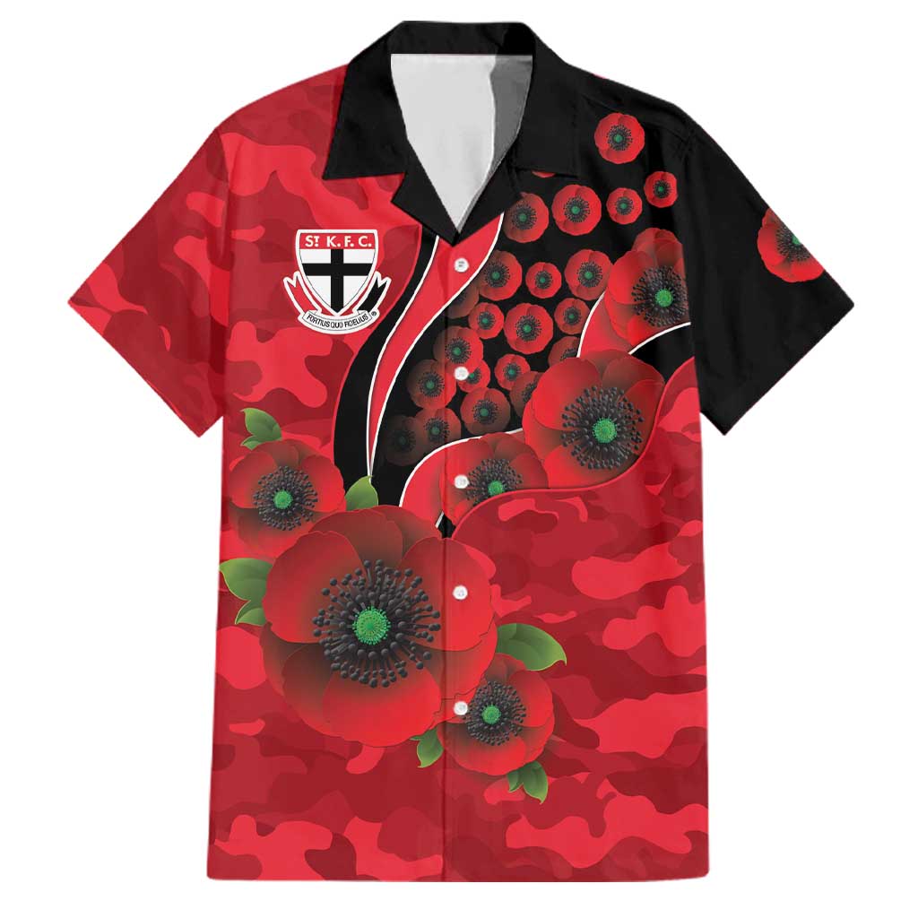 St Saints ANZAC Personalised Family Matching Tank Maxi Dress and Hawaiian Shirt Lest We Forget Poppy Camo