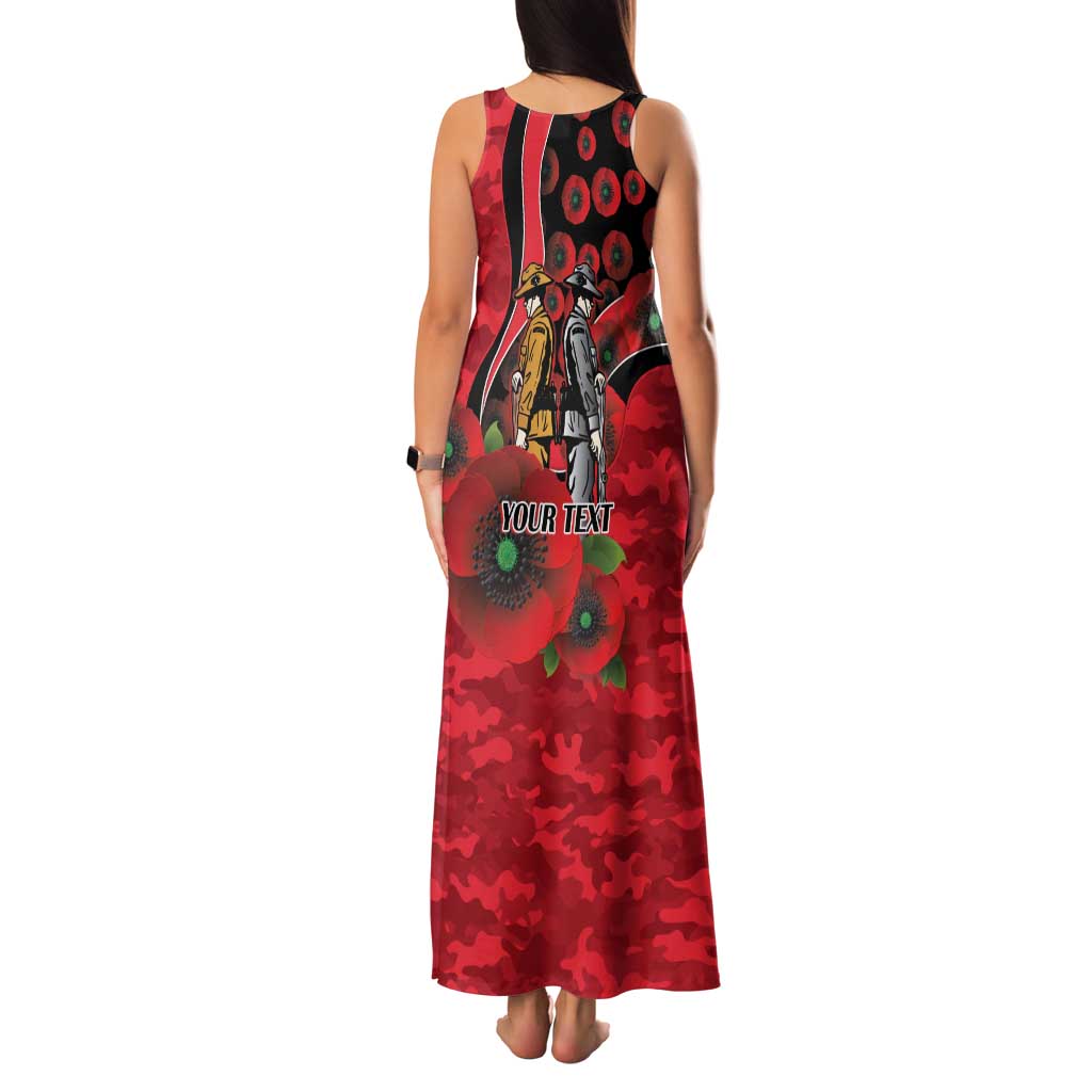 St Saints ANZAC Personalised Family Matching Tank Maxi Dress and Hawaiian Shirt Lest We Forget Poppy Camo
