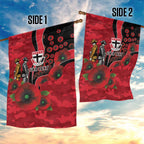 St Saints ANZAC Personalised Garden Flag Lest We Forget Poppy Camo